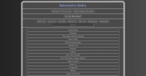 interactive index cyoa|fate girl cyoa.